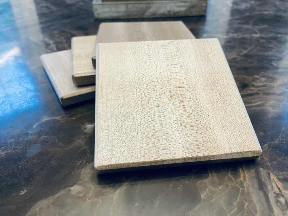 Customizable Square Hardwood Coasters