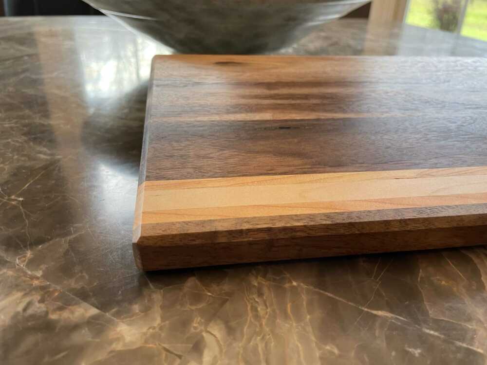 Side Strip Black Walnut Cutting Board