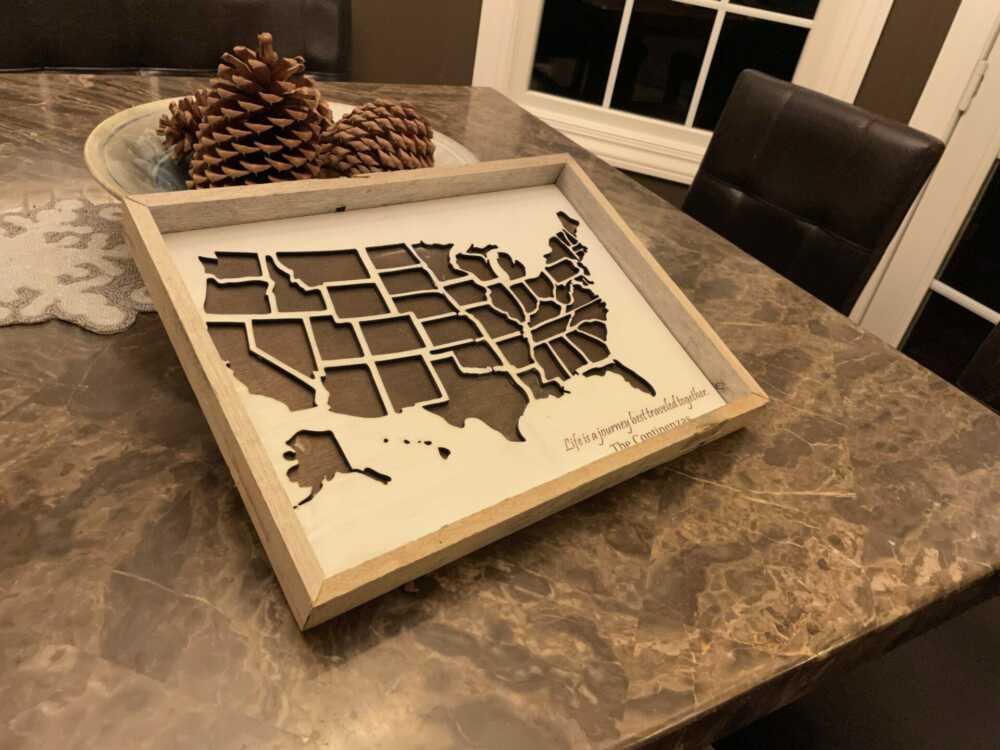 USA Map Pin Board