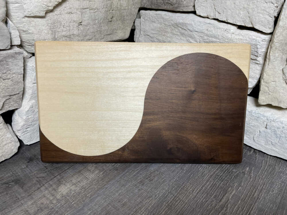 Black Walnut and Maple Yin Yang Cutting Board