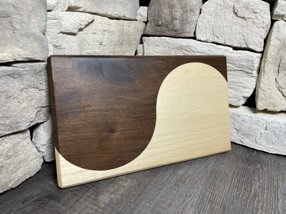 yin yang cutting board front