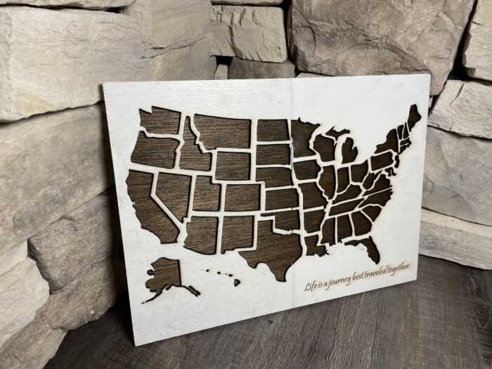 USA Map Pin Board