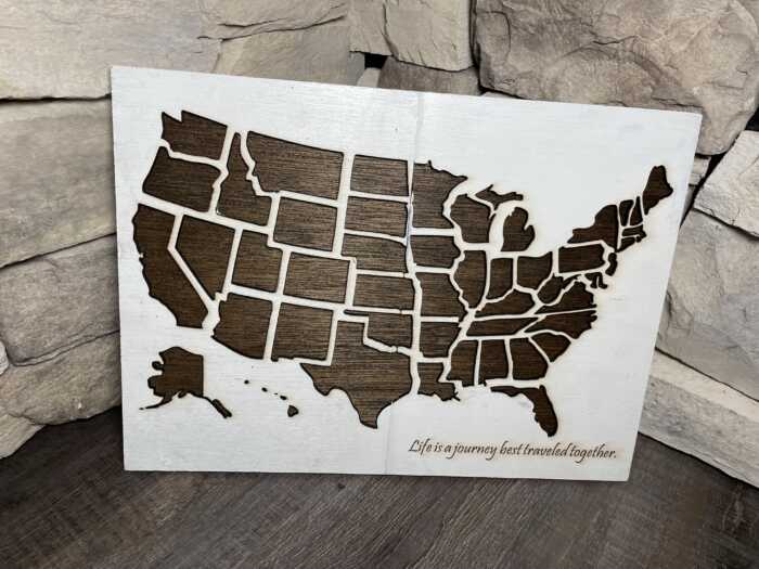 USA Map Pin Board