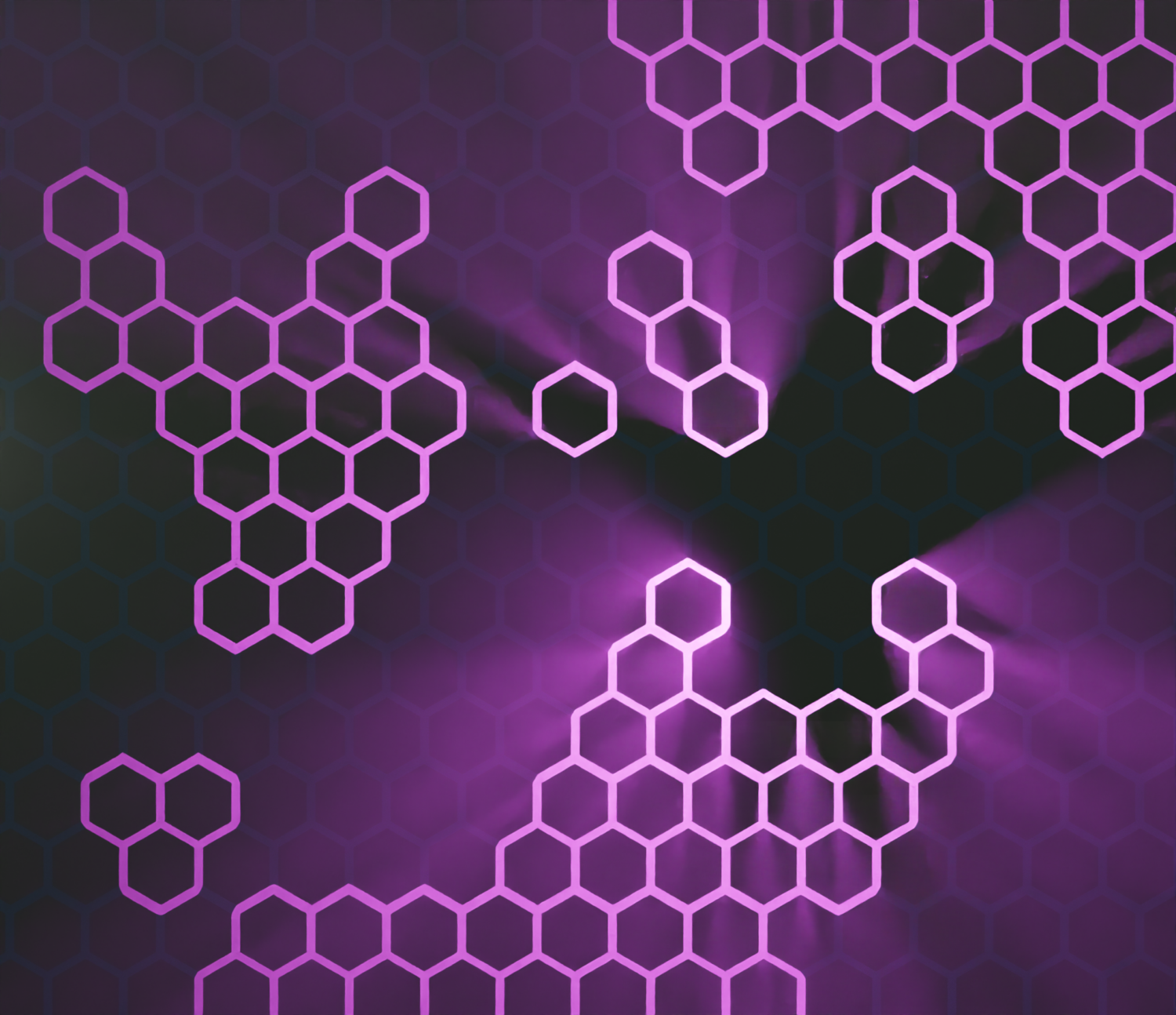 Purple hexagon vaporwave light wave mk1