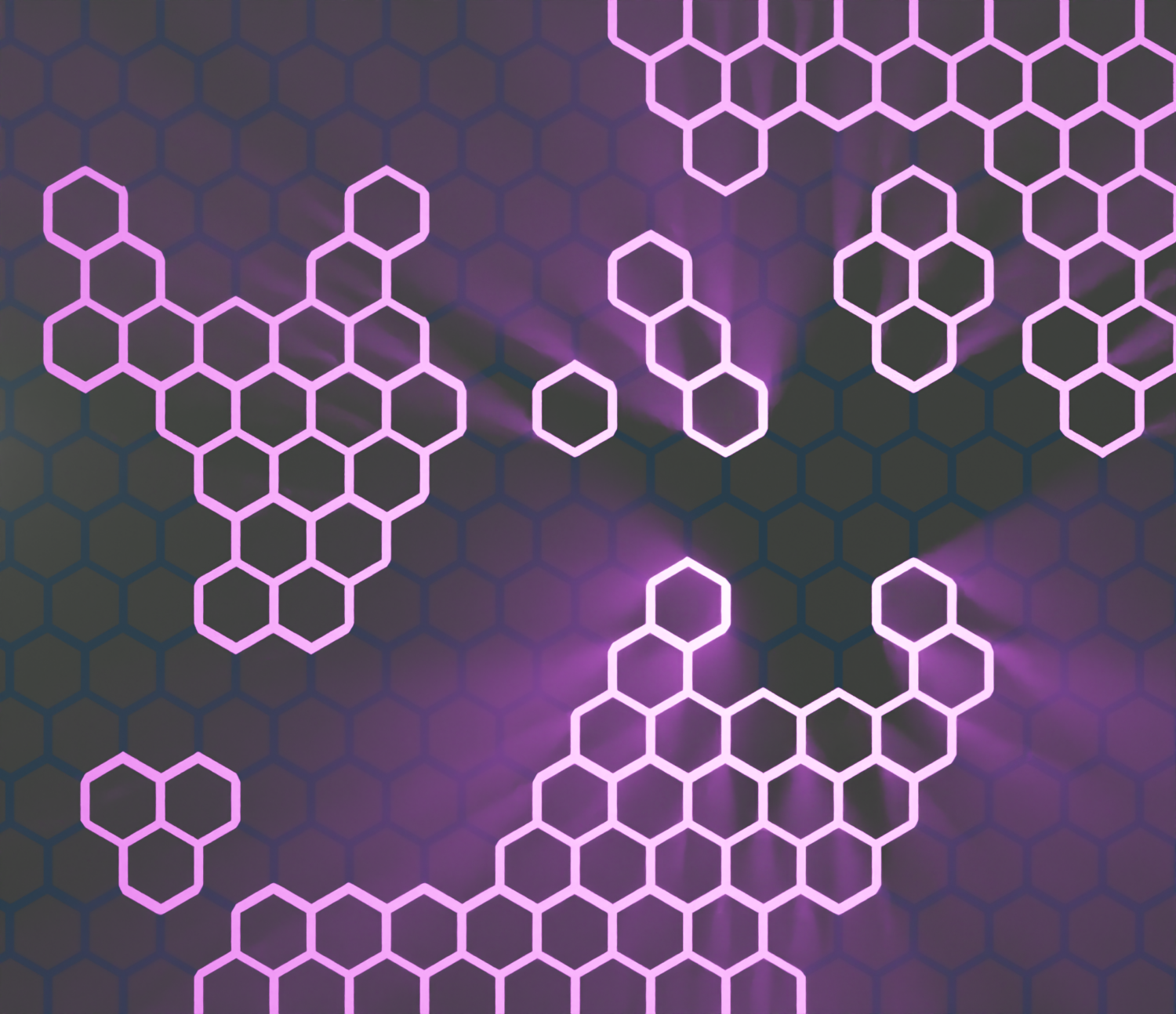 Purple hexagon vaporwave light wave mk2