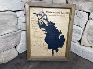 Custom Lake Topography Map