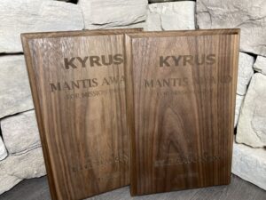 Engraved Black Walnut Plaque