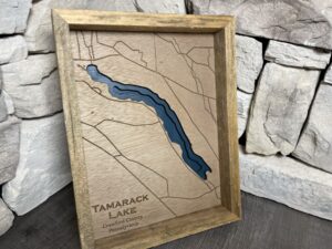 Custom Lake Topography Map