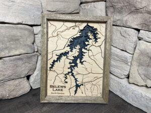 Custom Lake Topography Map