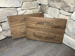 Engraved Black Walnut Plaque