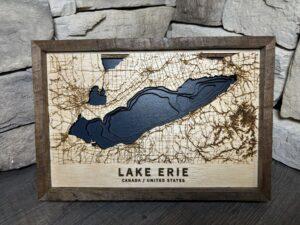 Lake Erie Topography Map