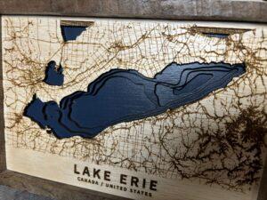 Lake Erie Topography Map