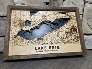 Lake Erie Topography Map