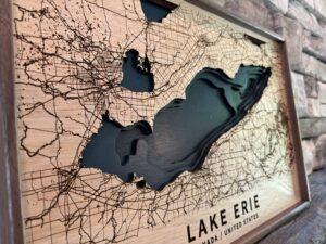 Lake Erie Topography Map