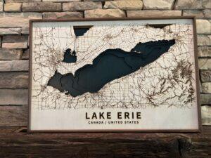 Lake Erie Topography Map